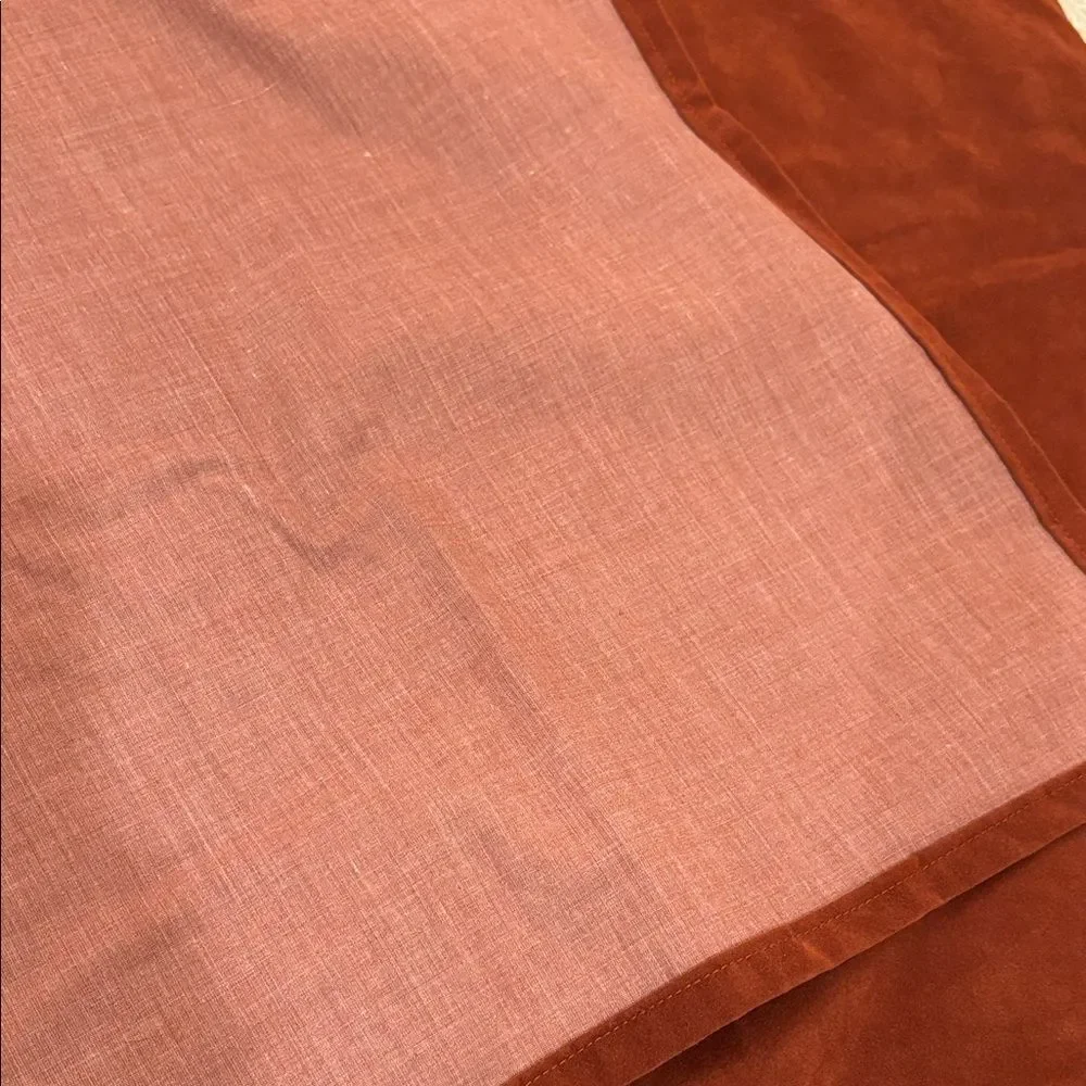 Elegant Rust Velour Tablecloth